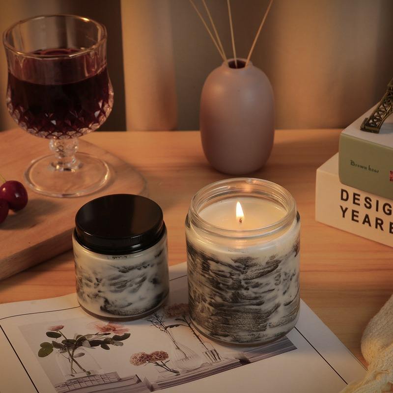 AIKUN Manufacturer Customized Handmade Niche High-End Souvenirs Aromatherapy Candle Soy Wax Scented Candle With Lid