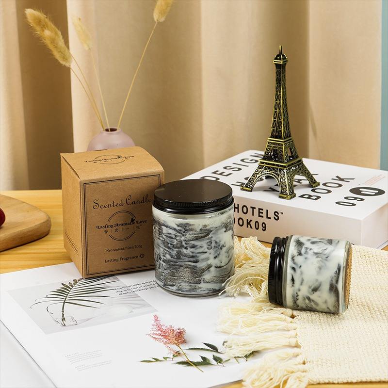 AIKUN Manufacturer Customized Handmade Niche High-End Souvenirs Aromatherapy Candle Soy Wax Scented Candle With Lid