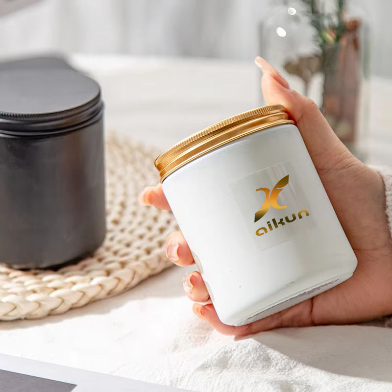 AIKUN Handmade Essential Oil Personalized Box Scented Candles Set for Living Room Meditation Spa Use