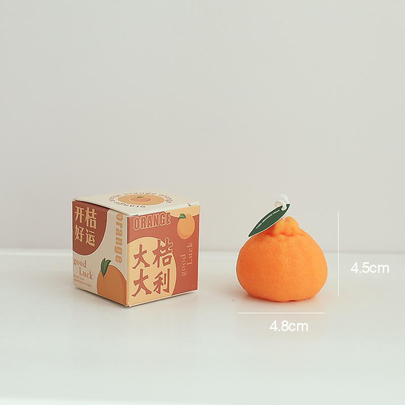 AIKUN Creative Artificial Orange Candle Fresh Fruit Organic Plant Soy Wax Scented Candle for Soothing Sleep