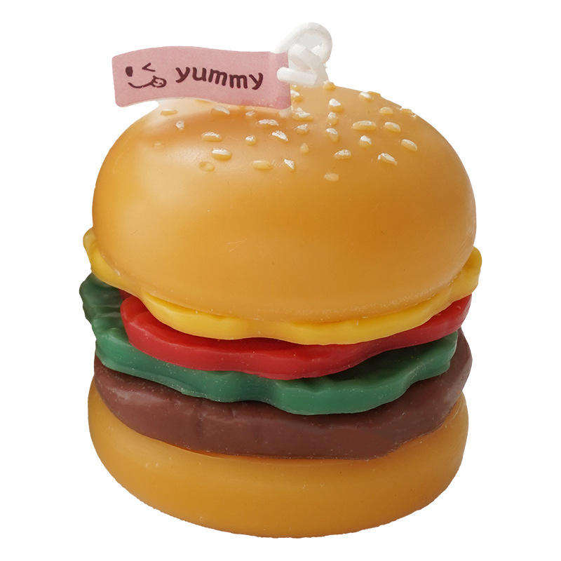 AIKUN DIY Home Birthday Wedding Party Decorative Aromatic Hamburger Candles Gifts Soy Wax Scented Food Themed Candle