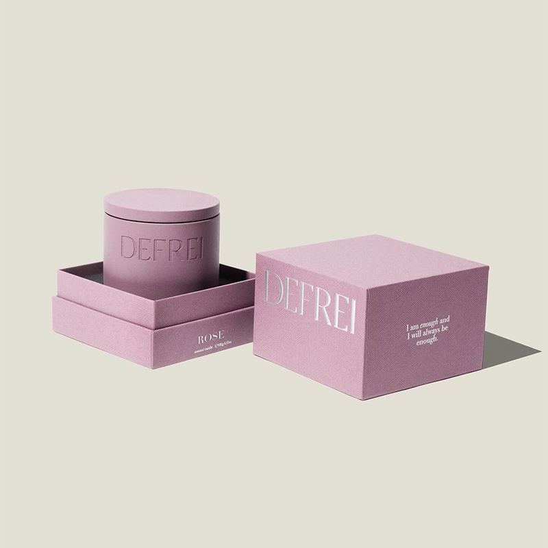 AIKUN Stylish Glass Container Box Custom Label Fragrance Candle Set for Bathroom Workspace