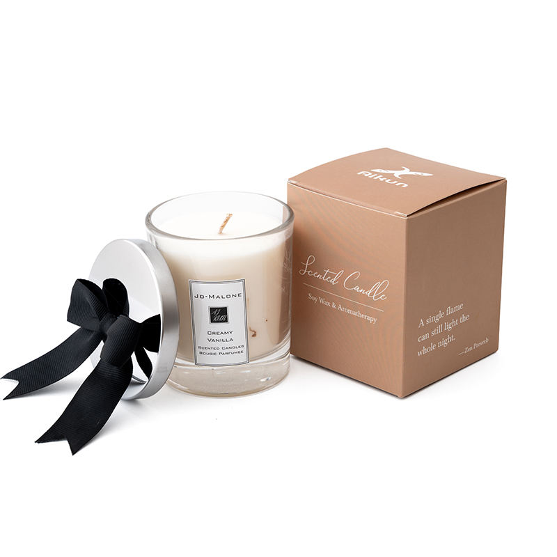 AIKUN Custom Luxury Soy Wax Scent Label Box Scented Candles for Home Decor Living Room Bedroom