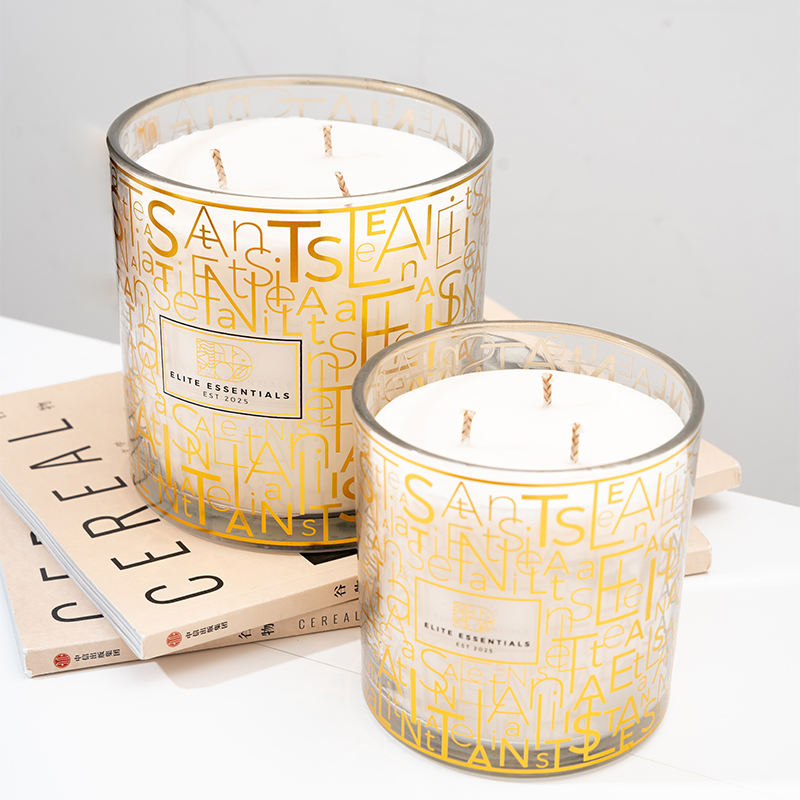 AIKUN Luxury Soy Wax Label Custom Fragrance Scented Candles for Home Decor Spa Meditation Wedding Room