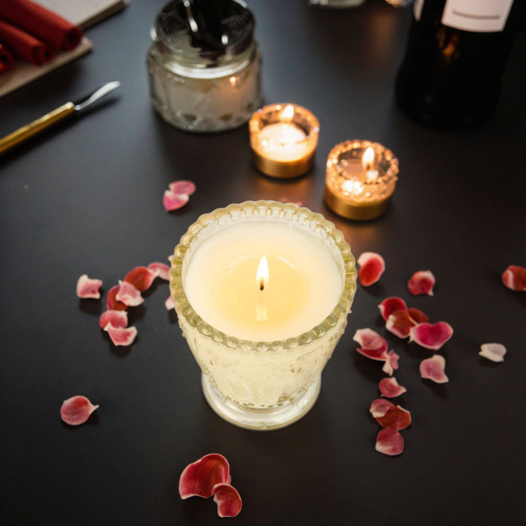 AIKUN Organic Beeswax Gift Box Personalization Scent Choice Jar Personalization Scented Candle for Bedroom Ambience