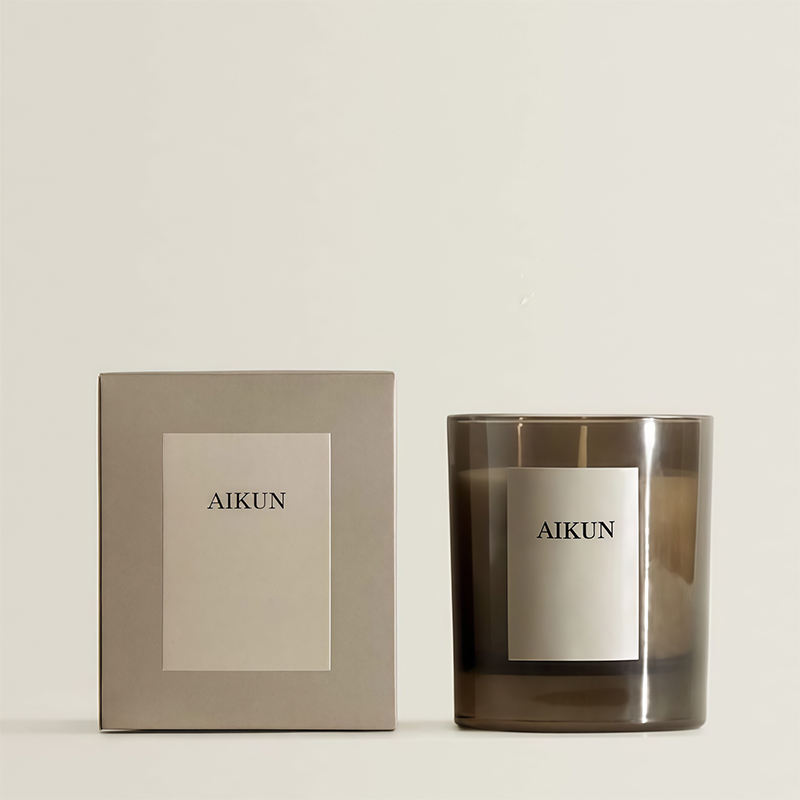 AIKUN Decorative Wax Personalization Colorful Glass Jar Aroma Luxury Scented Candle for Spa Therapy