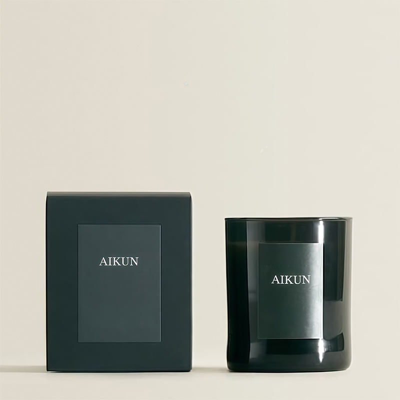 AIKUN Decorative Wax Personalization Colorful Glass Jar Aroma Luxury Scented Candle for Spa Therapy