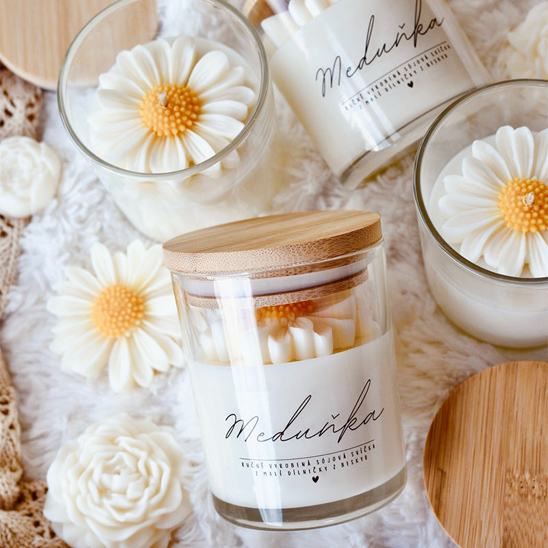 AIKUN 8oz Glass Candle Hot Sale Pumpkin Decor Colorful Gem Stone Jewelry Select Ring Scented Candle