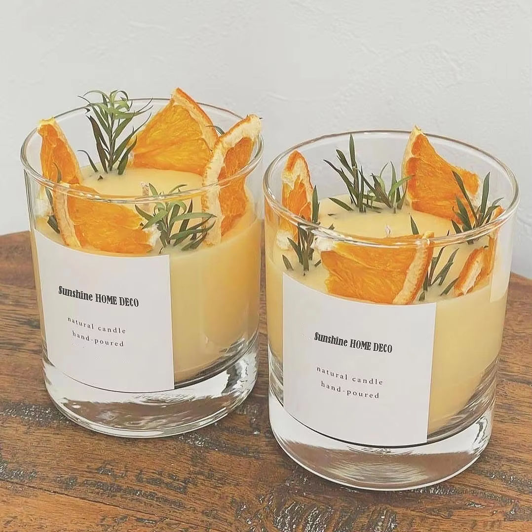 AIKUN Organic Essential Oil Glass Personalized Label Aroma Custom Scented Candle for Hotel Home Decoration