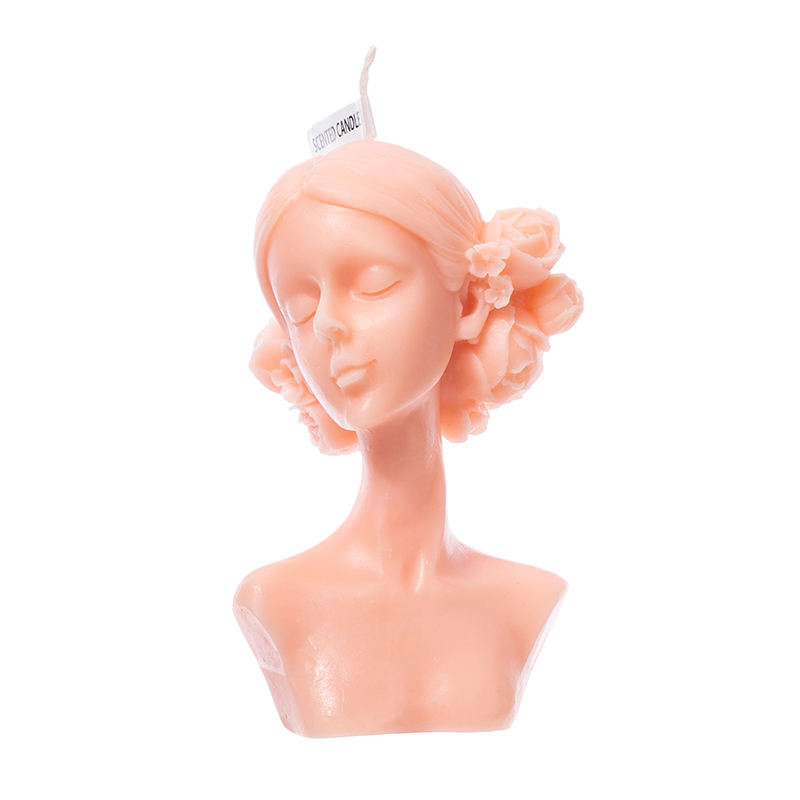 Aikun Blindfolded Flower Girl Character Avatar Girl Art Creative Kerze Scented Soy Wax Candle/Candel Large Home Decoration