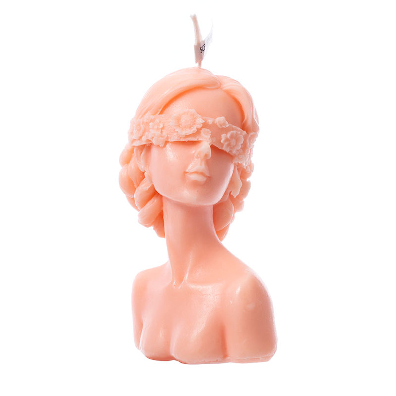 Aikun Blindfolded Flower Girl Character Avatar Girl Art Creative Kerze Scented Soy Wax Candle/Candel Large Home Decoration
