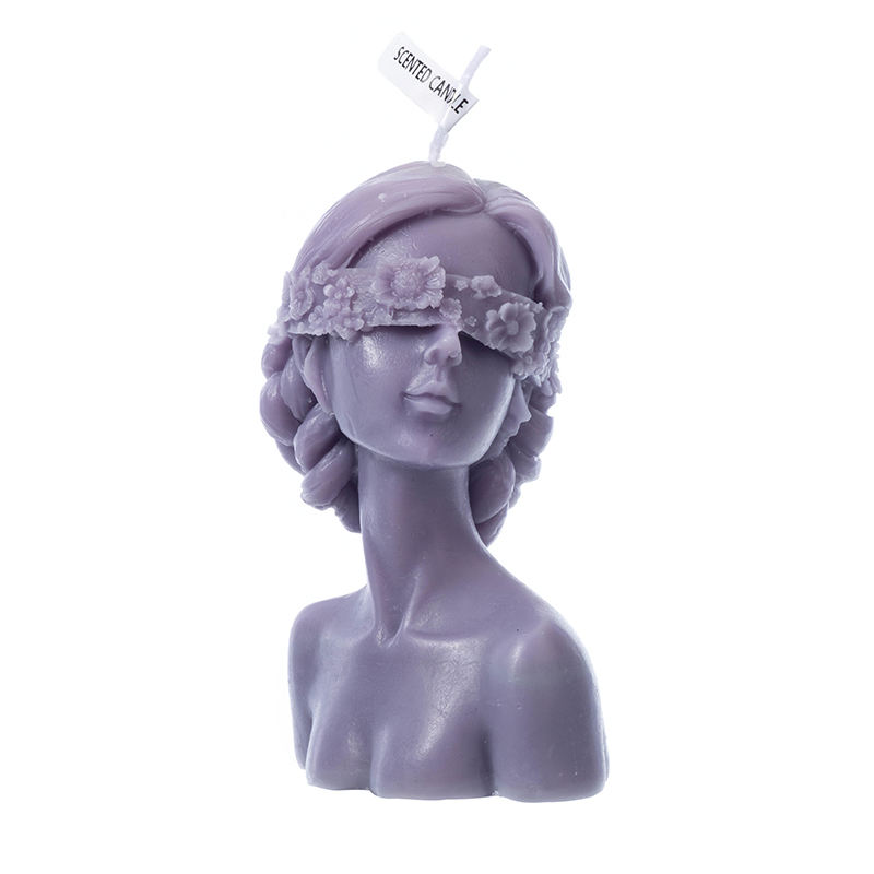 Aikun Blindfolded Flower Girl Character Avatar Girl Art Creative Kerze Scented Soy Wax Candle/Candel Large Home Decoration