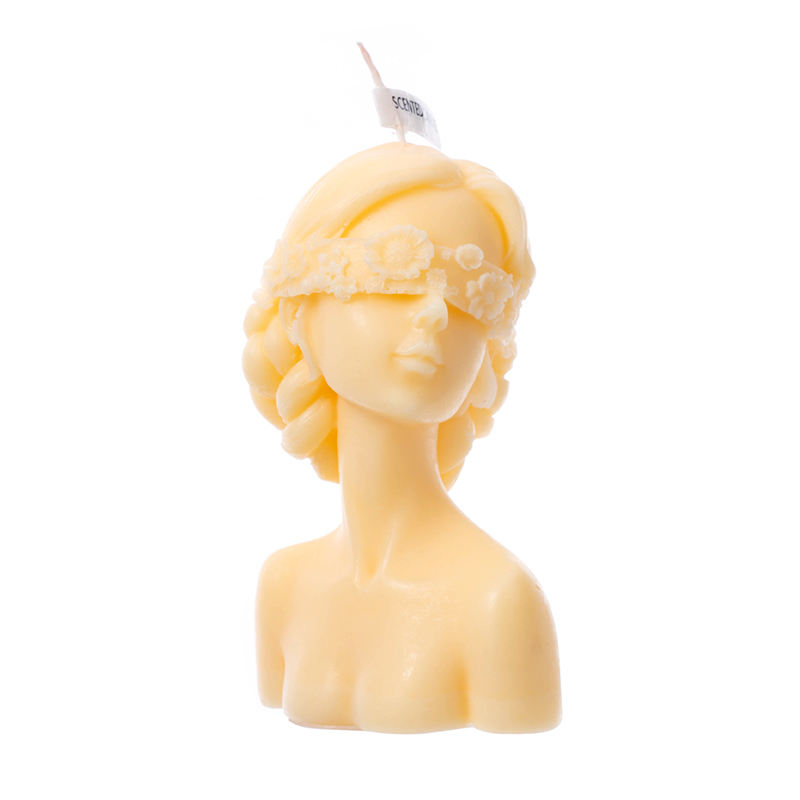 Aikun Blindfolded Flower Girl Character Avatar Girl Art Creative Kerze Scented Soy Wax Candle/Candel Large Home Decoration