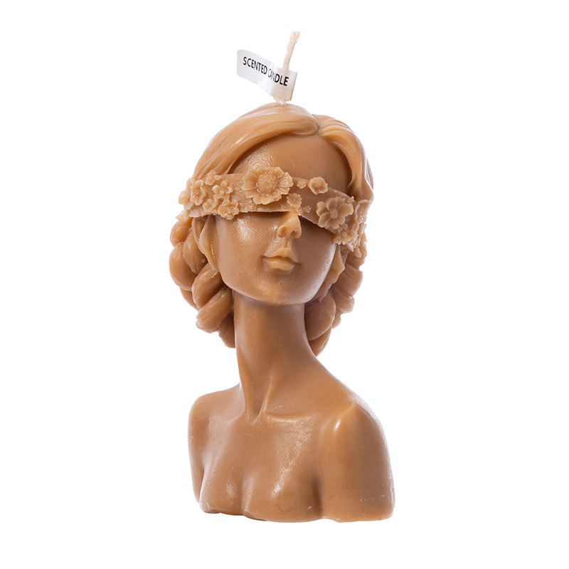 Aikun Blindfolded Flower Girl Character Avatar Girl Art Creative Kerze Scented Soy Wax Candle/Candel Large Home Decoration