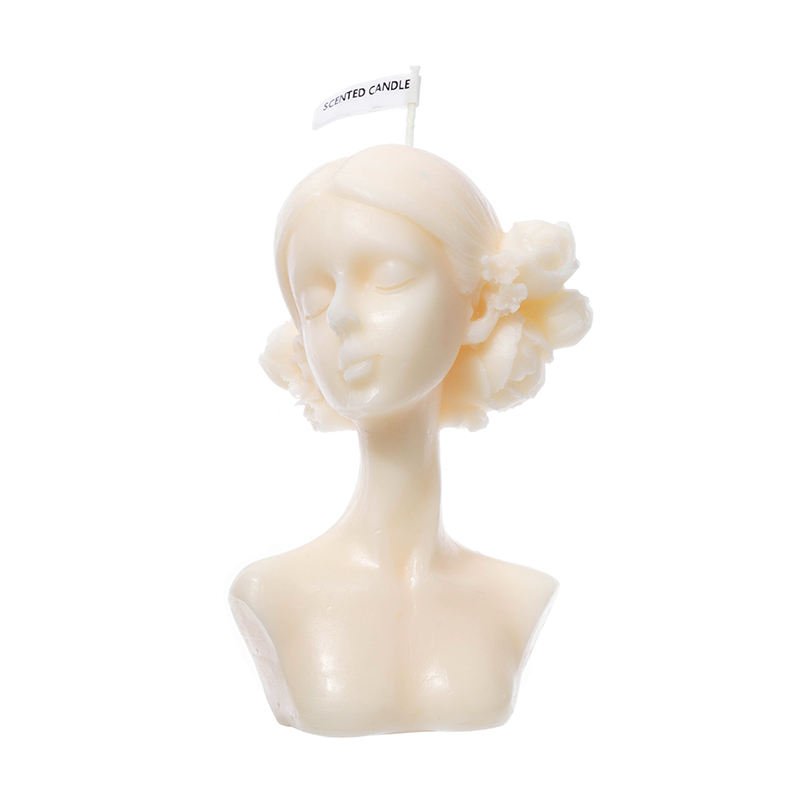 Aikun Blindfolded Flower Girl Character Avatar Girl Art Creative Kerze Scented Soy Wax Candle/Candel Large Home Decoration