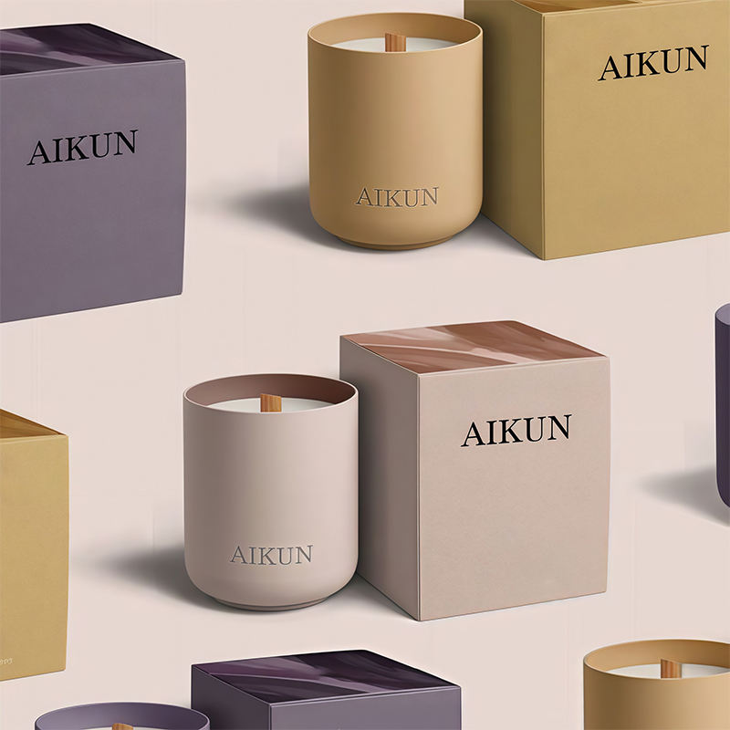 AIKUN Luxury Soy Wax Fragrance Design Personalized Ceramic Scented Candles for Home Decor Gift Wedding Spa