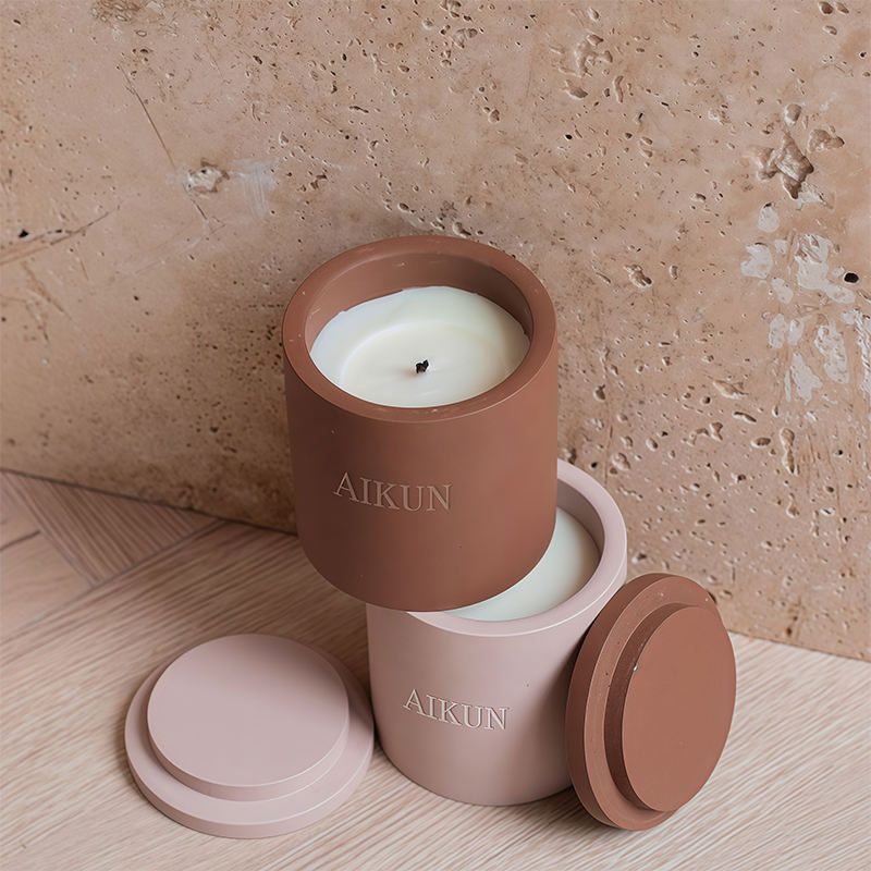 AIKUN Long Lasting Ceramic Vessel Packaging Tag Fragrance Scented Candles for Living Room Home Decoration