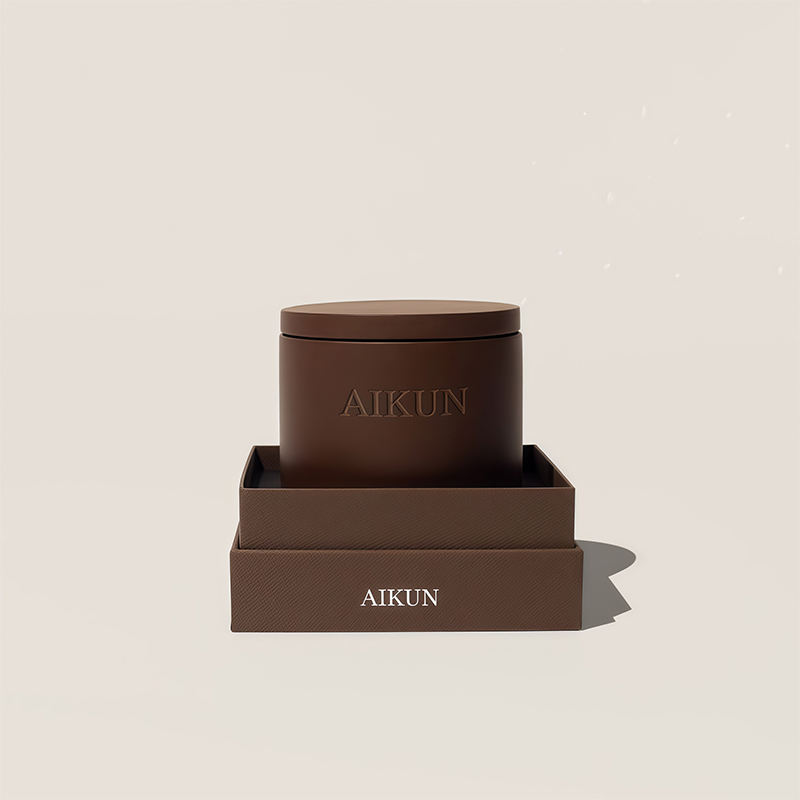 AIKUN Natural Ceramic Jar Box Lid Sticker Scent Variety Aroma Candle Set Scented Candles for Bedroom Party Ramadan