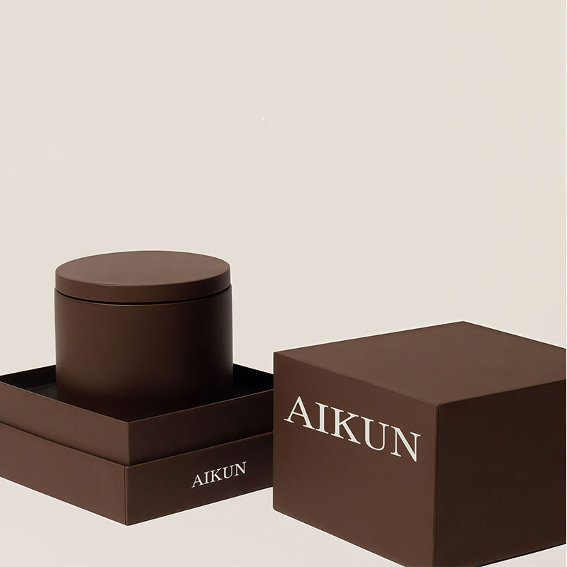 AIKUN Natural Ceramic Jar Box Lid Sticker Scent Variety Aroma Candle Set Scented Candles for Bedroom Party Ramadan