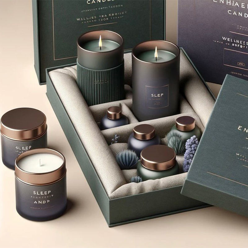 AIKUN Luxury Soy Wax Jar Label Personalization Scented Candles Set for Home Decor Relaxation Spa Aromatherapy