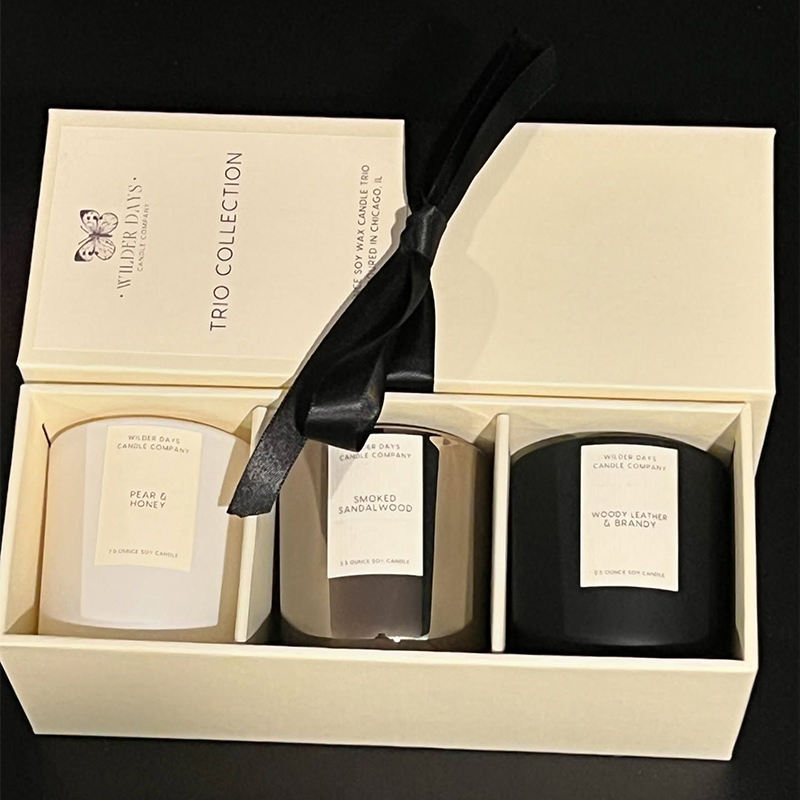 AIKUN Luxury Soy Wax Jar Label Personalization Scented Candles Set for Home Decor Relaxation Spa Aromatherapy