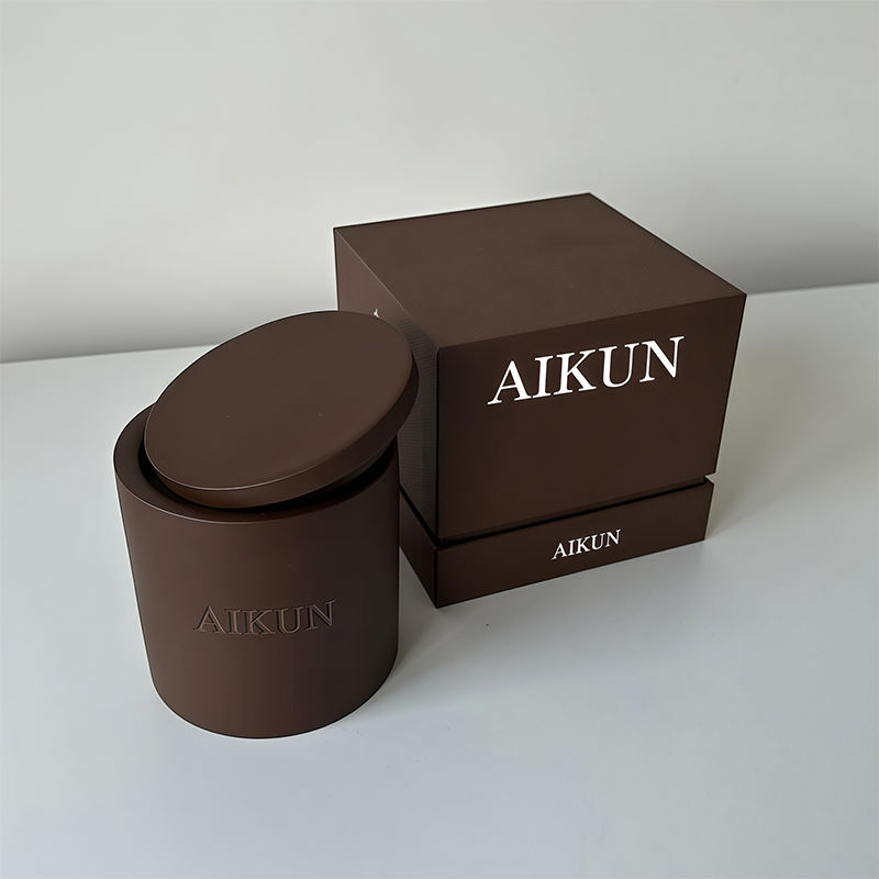 AIKUN Natural Ceramic Jar Box Lid Sticker Scent Variety Aroma Candle Set Scented Candles for Bedroom Party Ramadan
