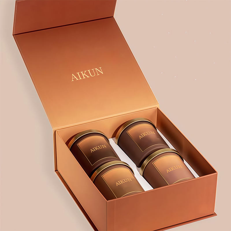 AIKUN Handmade Glass Cup Fragrance Personalization Scented Candle Set for Living Room Wedding Gift Meditation Yoga