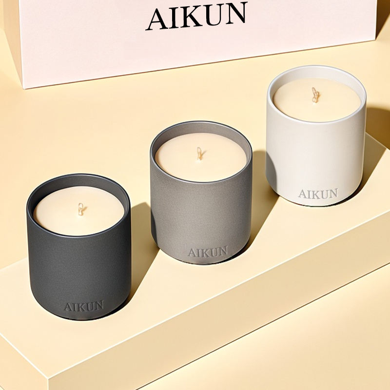 AIKUN Long Lasting Fragrance Box Design Scented Candle for Living Room Bedroom Office Aromatherapy Gift