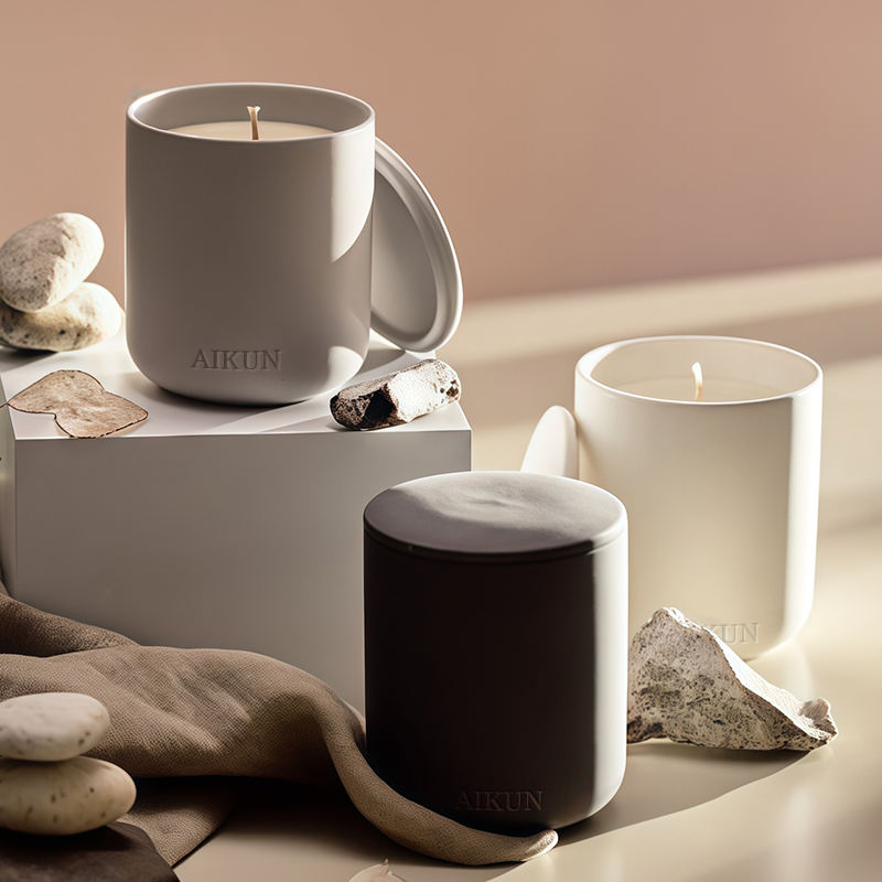 AIKUN Long Lasting Fragrance Box Design Scented Candle for Living Room Bedroom Office Aromatherapy Gift