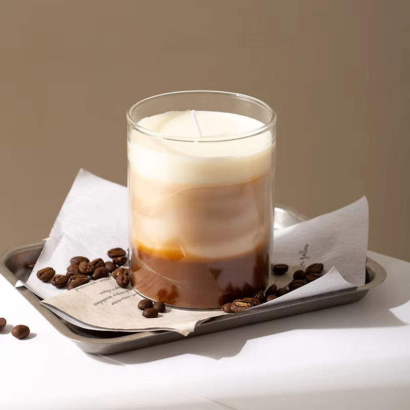 AIKUN Natural Decorative Glass Vessel Aroma Candle for Birthday Party Restaurant Coffee Shop